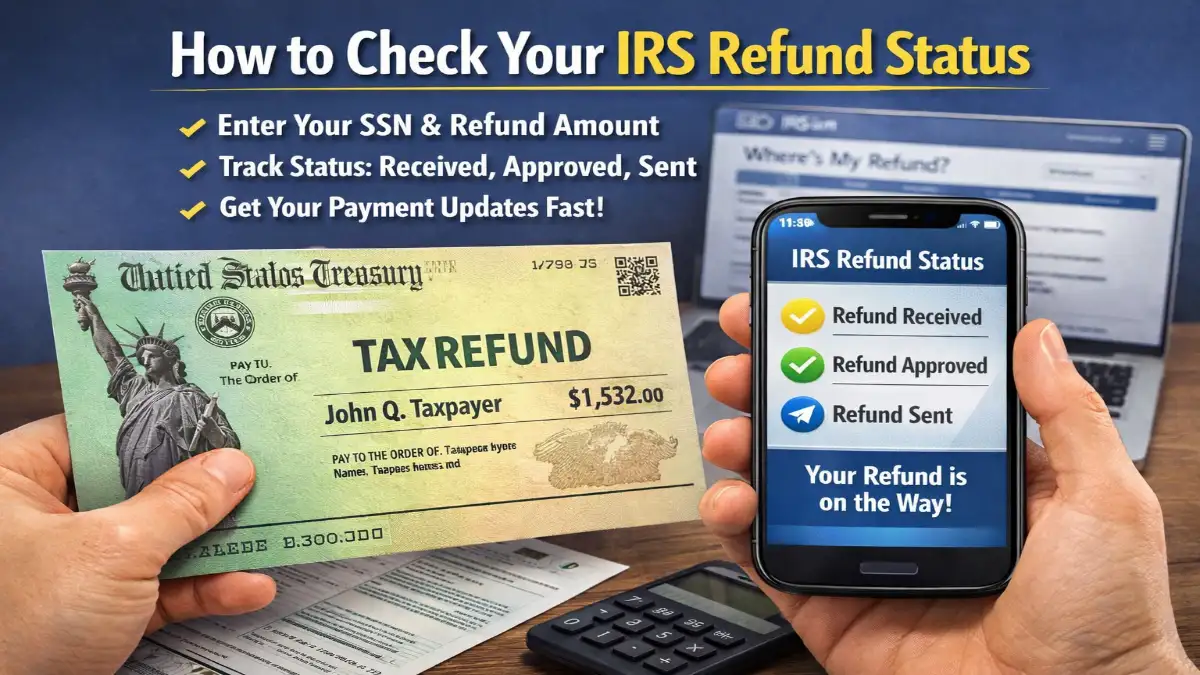 check IRS refund status, IRS refund tracker guide, how to track tax refund USA, IRS refund check online, tax refund status update, IRS refund timeline 2026, where is my IRS refund, IRS refund processing news, tax refund tracking tips, IRS refund approved sent meaning, fast IRS refund tips, IRS direct deposit refund status