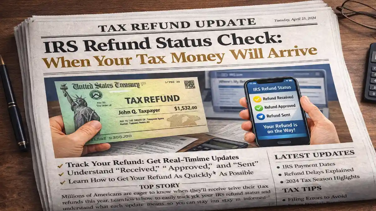 IRS refund status check, when will IRS refund arrive, IRS tax refund tracker update, check IRS refund online, IRS refund payment timeline, IRS refund approved sent meaning, track tax refund USA, IRS refund processing status, IRS direct deposit refund update, IRS refund delay reasons, tax refund status guide, IRS refund news update